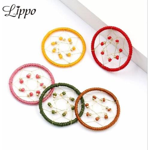 6pcs 32mm Dreamcatcher Earrings Connector Pendant DIY Jewelry Findings