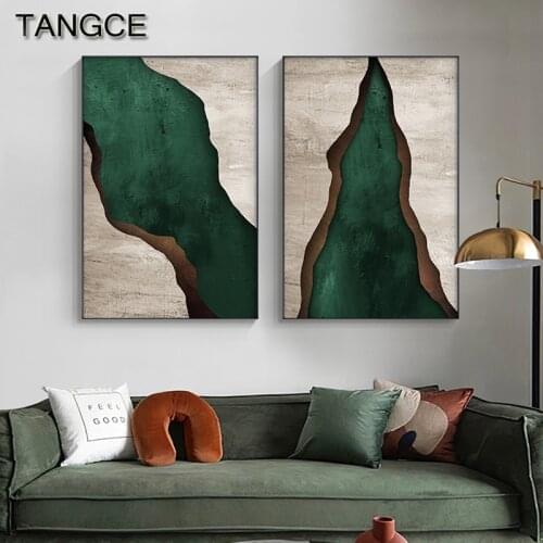 Abstract Canvas Painting Green Oil Painting Texture Wall Pictures Wall Art Posters and Prints For Living Room Bedroom Home Decor