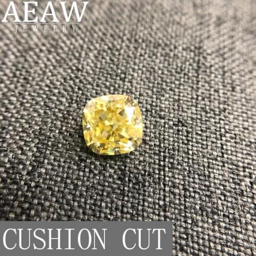 AEAW 4.0 Carat Yellow Color Cushion Cut Princess Cut Square Radiant Cut Emerald Cut Radiant Cut Pear Cut Moissanite Loose Stones