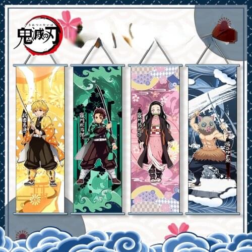 Anime Figure Demon Slayer Kamado Tanjirou Kimetsu No Yaiba Fate Poster Hippie Wall Picture Nordic Canvas Hanging Painting Decor