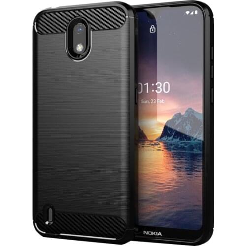Shock Absorption Cover Soft TPU Anti Scratch Carbon Fiber Design Back Protective Case for Nokia 1.3/Nokia 2.3