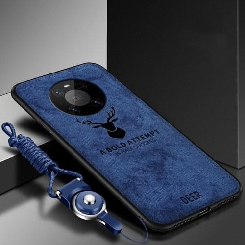 For Huawei Mate 40 Pro Plus Case Soft Silicone+Hard fabric Deer Cat Protective Back Cover Case for huawei mate 40 40pro mate40