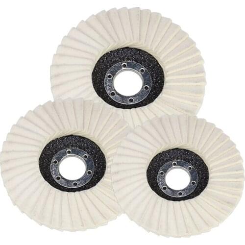 KEYING Fan Type Wool Polishing Flap Disc 1pcs 100% Australian Wool Metalworking GrindingFor Angle Grinder Polishing Discs