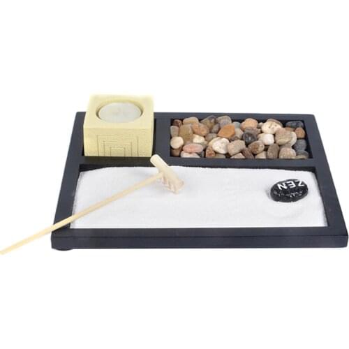 Mini Wooden Garden Desktop Sandbox Sand Tray For Kids Adults Toys