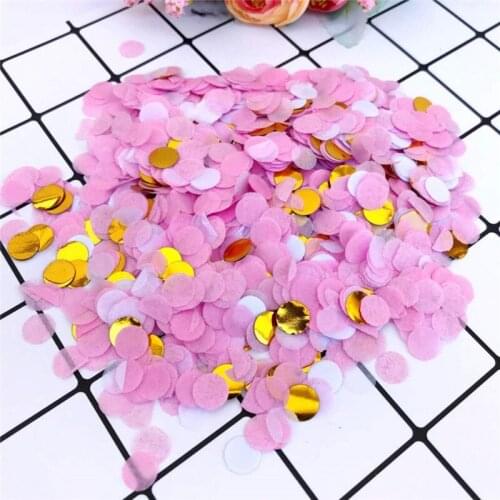 10g/bag 1cm Mini Round Tissue Paper Confetti Sprinkles for Balloon Wedding Birthday Party Table Decorations Christmas Decor