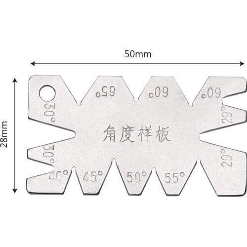 NICEYARD Stainless Steel Screw Cutting Gauge Angle Arc Model Machining Threads Angles Measure Tool