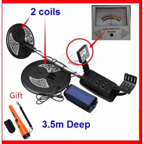 MD-5008 Underground Metal Detector Double Probes Exploration Gold Silver Element Archaeological Probe MD5008 Depth 3 Meters