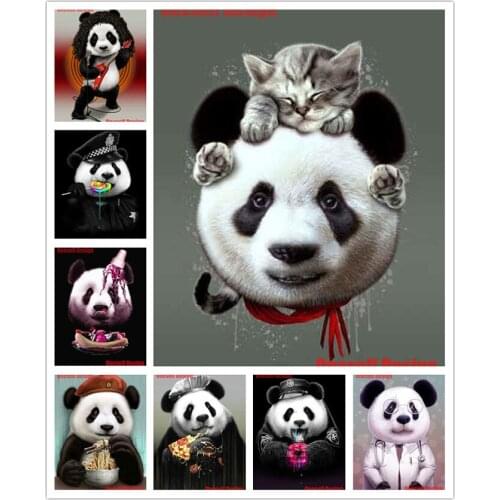 Popular 5d diamond painting full square/round panda 5d diamond mosaic sale animal diy diamond embroidery full set christmas gift