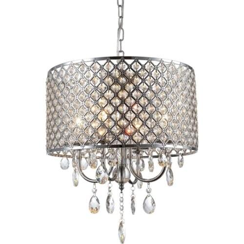 Luxury Round Crystal Pendant Lights Living Room Bedroom Restaurant Cloakroom Shop E14 Pendant Lamps Nordic Modern Fixtures