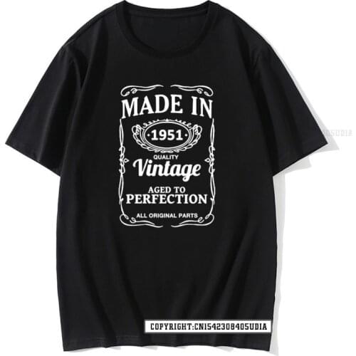 Made In 1951 T Shirt Birthday Present Graphic Unisex Graphic Fashion New Novelty Father T-Shirt T Shirt T Shirt Family Party Men