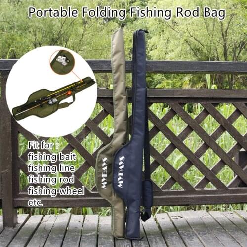 Portable Fishing Rod Bag Oxford Cloth Fishing Rod Carrier Fishing Pole Tools Storage Bag Case Fishing Gear Tackle