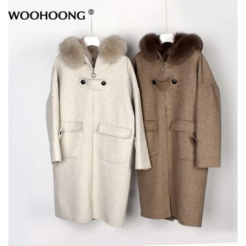 WOOHOONG Large Fur Coats