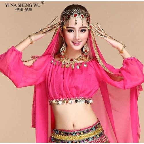 Bellydance Tops Costume Indian Clothing Bollywood Costumes Belly Dance Women Lady Egyptian Adult Belly Dancing Girl Clothes Top