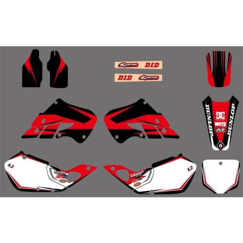 0519 NICECNC Motorcycle Team Graphic Background Sticker And Decal Kit For Honda CR125 CR 125 1998 1999 CR250 CR 250 1997-1999
