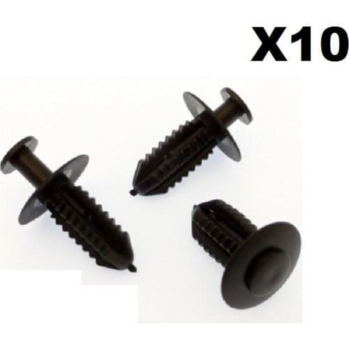 10x Plastic Push Fit Rivets- For Mercedes Wheel Arch / Fender Liner Fastener Clips