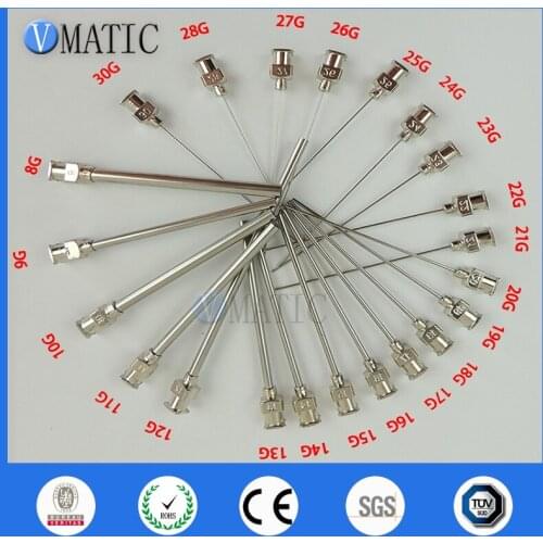 Free Shipping 12Pcs High Precision All Metal Needle Tube Length 75mm Stainless Steel Blunt Dispensing Syringe Needles