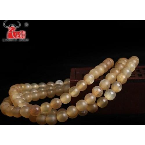 30PCS Tibetan style Natural Goats horn bead hand-chain necklace DIY scatter bone beads for jewelry making 6mm 7mm 8mm 9mm 10mm
