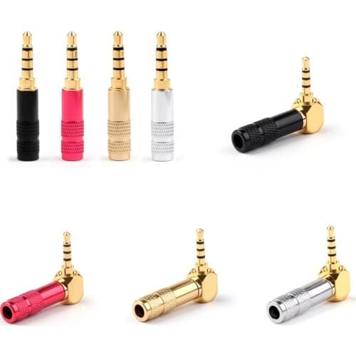 Artudatech 2.5mm 4 Pole TRRS Mini Audio Male Plug Right Angle 90° Connector Colorful