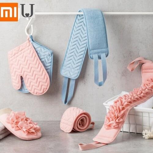 Xiaomi JordanJudy Rub towel Female Bath ball Mens pull back long strip strong rubbing mud decontamination cleaning gloves