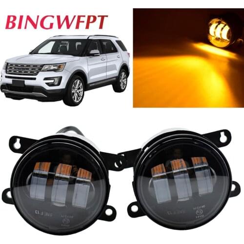 BINGWFPT For Ford Explorer 2011 2012 2013 2014 Car H11 Interface LED Fog Lamp Daytime Running Light Fog Light 2pcs