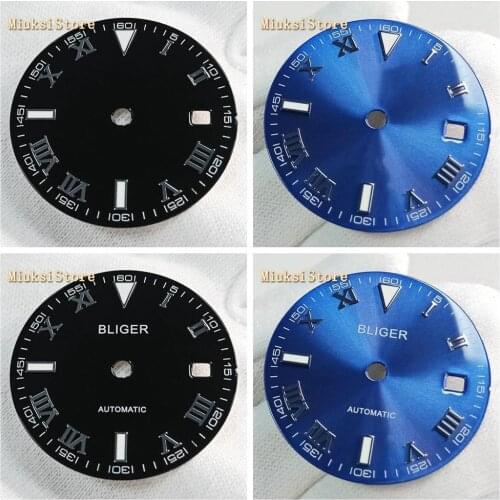 Bliger 29.2mm black/blue sterile dial fit 2836/2824 2813/3804Miyota 82 series movement 39-41mm watch case