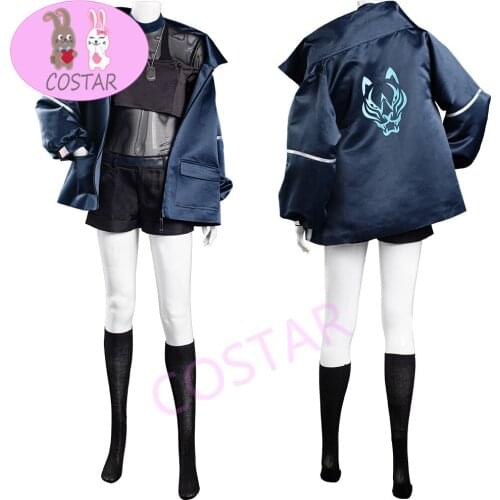 COSTAR LOL KDA Cosplay Costume Akali Cosplay Costume Vest Coat Pants Full sets K/DA Group Character all out halloween costumes