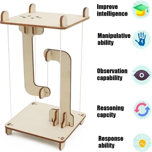 Wooden Anti-Gravity Diy Tensegrity Structure Floating Table Model Toy For Kids Child Gift Building Blocks