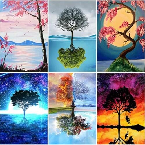 DIY Wish Tree 5D Diamond Painting Full Round/Square Rhinestone Mosaic Romantic DiamanteEmbroidery Cross Stitch Wall Art Decor