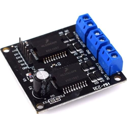 Dual MC33886 Motor Driver Module 5A for Robot Smart Car 5-12V
