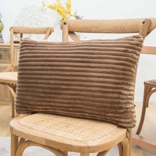 30*50cm Solid Color Pillow Case Corduroy Velvet Cushion Cover Soft Home Decorative Pillow Cover COVER ONLY