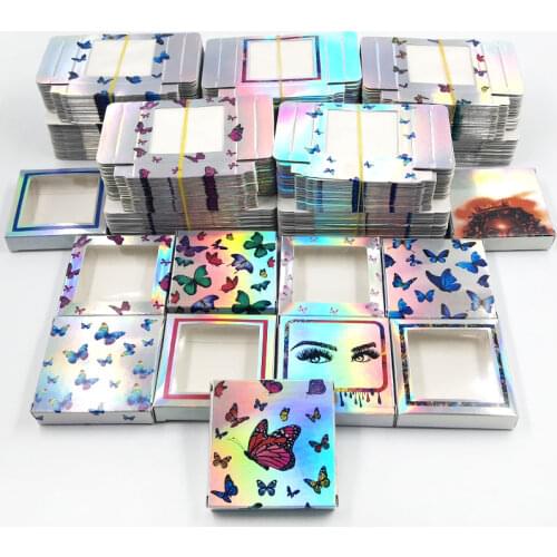 NEW Wholesale 25mm False Eyelash Money Packaging Cardboard Cash Box Pink Cell Phone 3d Mink eyelashes Holography Boxes