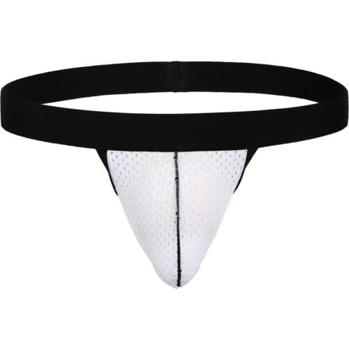 Mens Sexy G Strings Low Rise T-Back Thongs Gay Sexy Underwear Sissy Mesh Panties Penis Pouch Bikini Man Backless Jockstraps