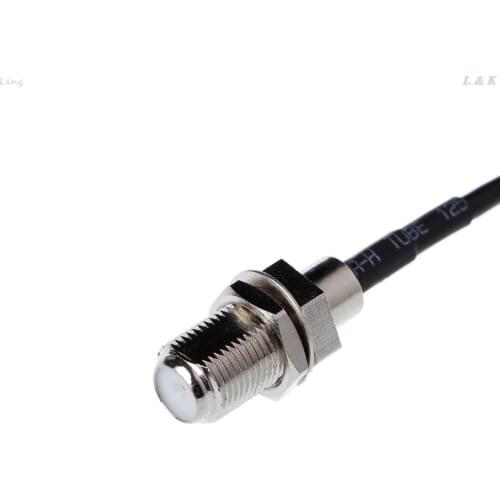 F Female to CRC9 Right Angle Connector RG174 Pigtail Cable 15cm 6" Adapter