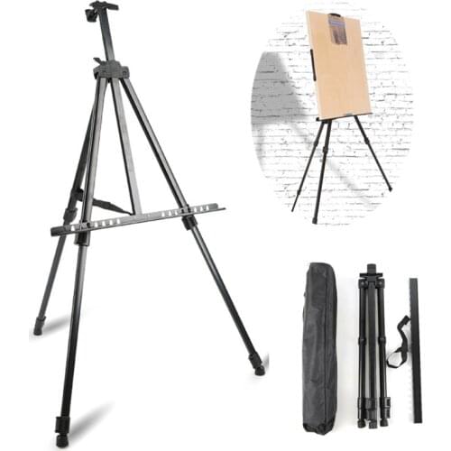 Portable Metal Easel Adjustable Sketch Travel Easel Thicken Triangle Aluminum Alloy Easel Sketch Drawing for Artist Art Supplies