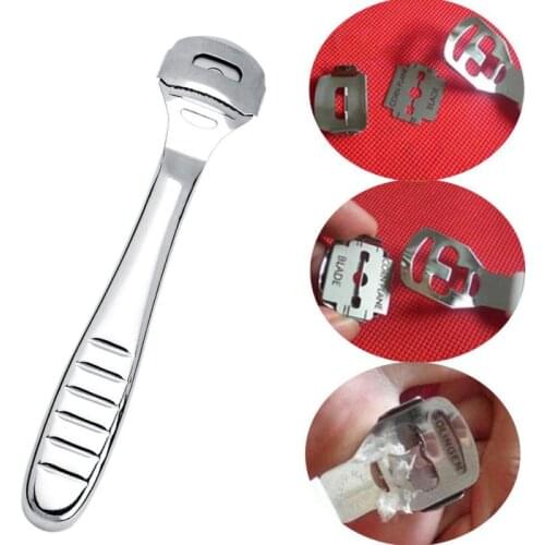 Voet Cuticle Hard Skin Remover Rasp Cutter Met 10 Blades Rasp Pedicure Corn Cut Remover Scheerapparaat Blade Glad Voeten Zorg