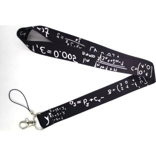 Mathematical Equation Printed Neck Strap Lanyard For ID Card Badge Holder Keychain Webbing Mobile Phone Hang Rope Accessories