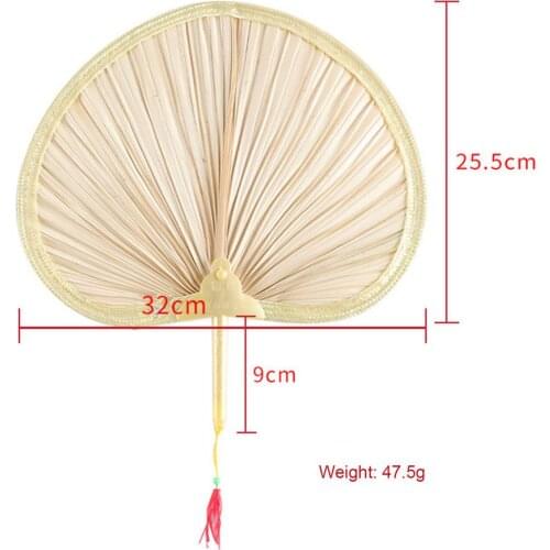 Handmade Fan Handheld Palm Leaf Fan Party Bamboo Fans Summer Cooling Fan For Wedding Gift Artificial DIY Woven Home Decoration