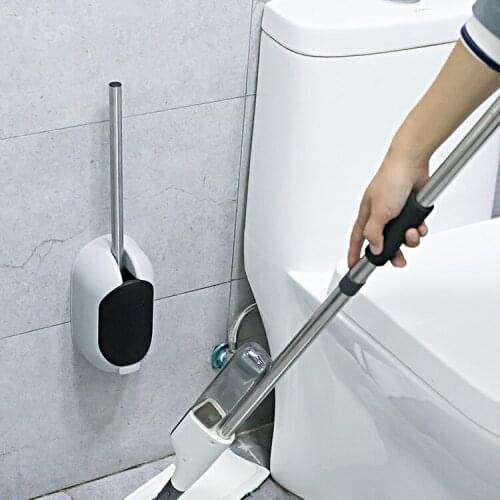 Modern Creative Toilet Brush Holder Set Wall Mounted Tools Toilet Brush Cleaning Household Escobilla Wc Bathroom Products DF50M