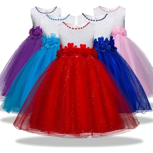 Girls Flowers Wedding Dress kids Elegant Sleeveless Lace Tulle Dresses girls Princess Party long Dress baby girls clothing 3-14