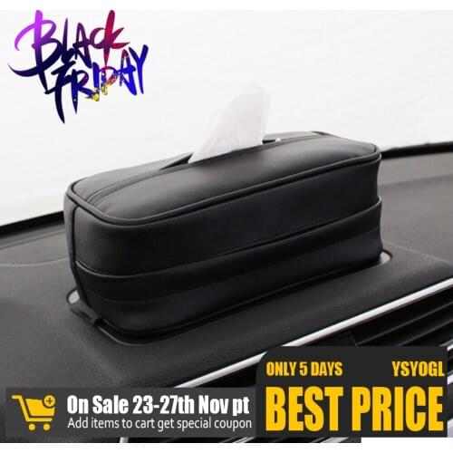 Universal Car Backseat Tissue Box Auto Car Sun Visor Pu Leather Paper Case Storage Box Organizer Napkin Container