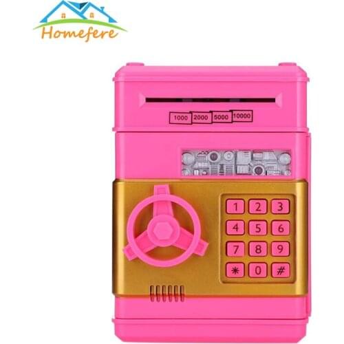 11 Types Electronic ATM Password Money Box Cash Coins Saving Box Bank Safe Box Automatic Deposit Banknote Kids Christmas Gifts