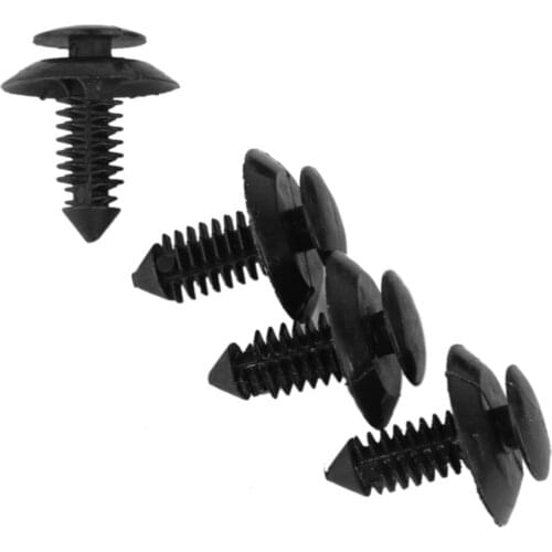 30Pcs Black Car Screws Rivets Retainer Clips For Ford Bumper 8mm Hole