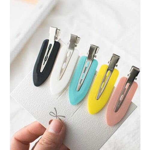 4Pcs No Bend Seamless Hair Clips Side Bangs Fix Fringe Barrette Makeup Washing Face Accessories Hair Styling Bangs Clips Hairpin