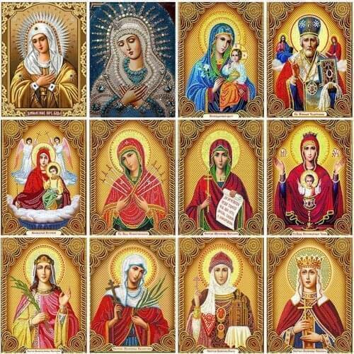 DIY Full Square/Round Drill 5D DIY Diamond Painting Religion Diamond Embroidery Cross Stitch Cartoon Home Decor Wall Art Gift