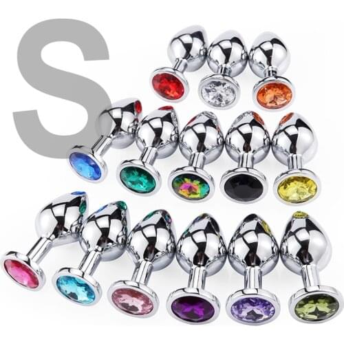 Anal Beads Crystal Jewelry Round Butt Plug Stimulator Sex Toys Dildo Stainless Steel Anal Plug For Gay Couple anal plug tail gag