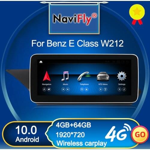 NaviFly N600 For Mercedes Benz E class W212 Four doors Sedan 2009-2015 Android 10 Car Multimedia Player Navigation Qualcomm 4+64