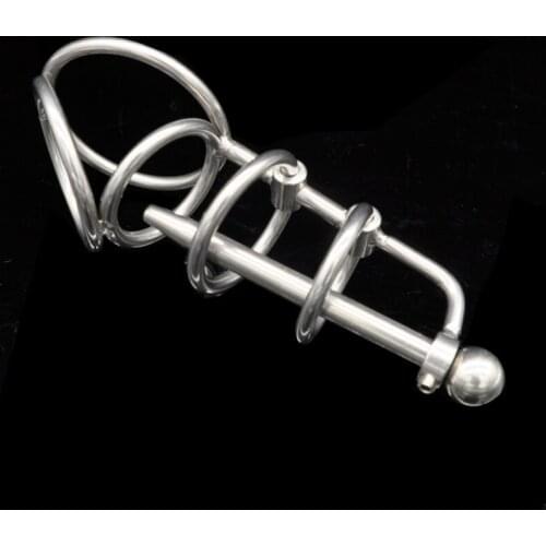 Free Shipping Stainless Steel Male Chastity Cage Chastity Device Urethral Sound Penis Plug Chastity Belt Sex Toys for Man G119