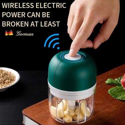 Wireless Electric Garlic Press Household Portable Meshed Garlic Device Mini Meat Grinder Baby Complementary Food Mixer Grinding