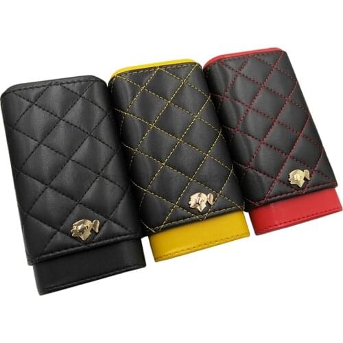 COHIBA Genuine Adjustable Cedar Wood 3 Tube Cigar Case Humidor Cigar Box Portable Cigars Case With Gift Box Smoking Tool