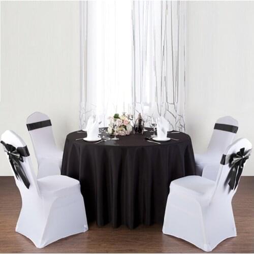 Cheap hotel cloth round table cloth Pure color polyester wedding hotel meeting table cloth cover dust cover